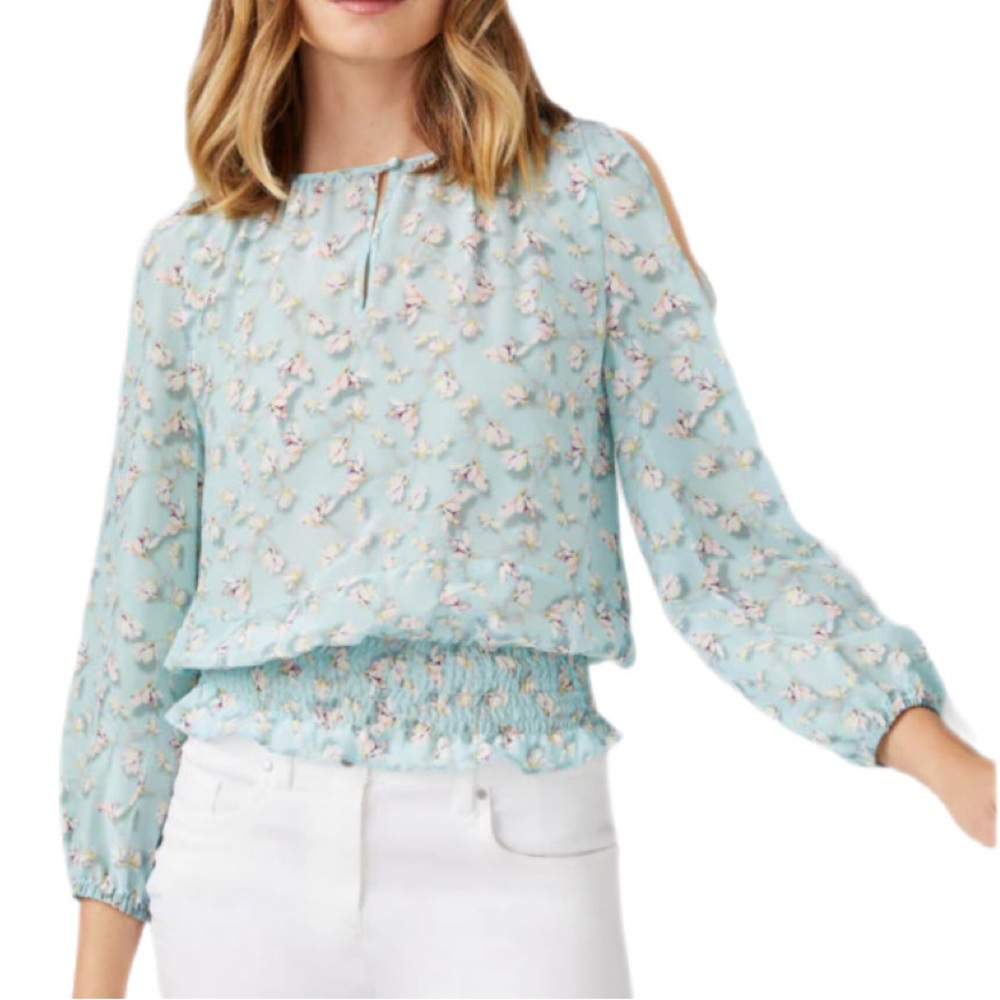 Etcetera "Janis" cold shoulder top NWT
